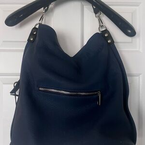 Gianni Conti Navy Blue Leather Women's Bag